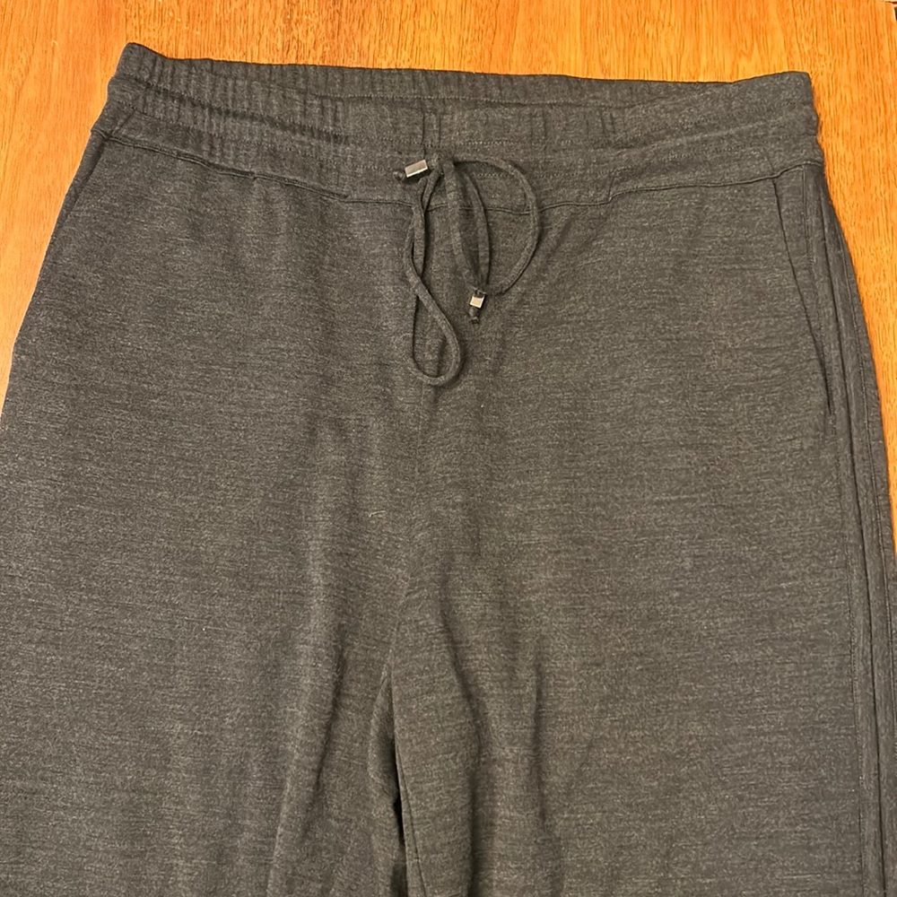 Ann Mashburn Hadlee Pull-On Pant in Charcoal Double-Wool Jersey Size L